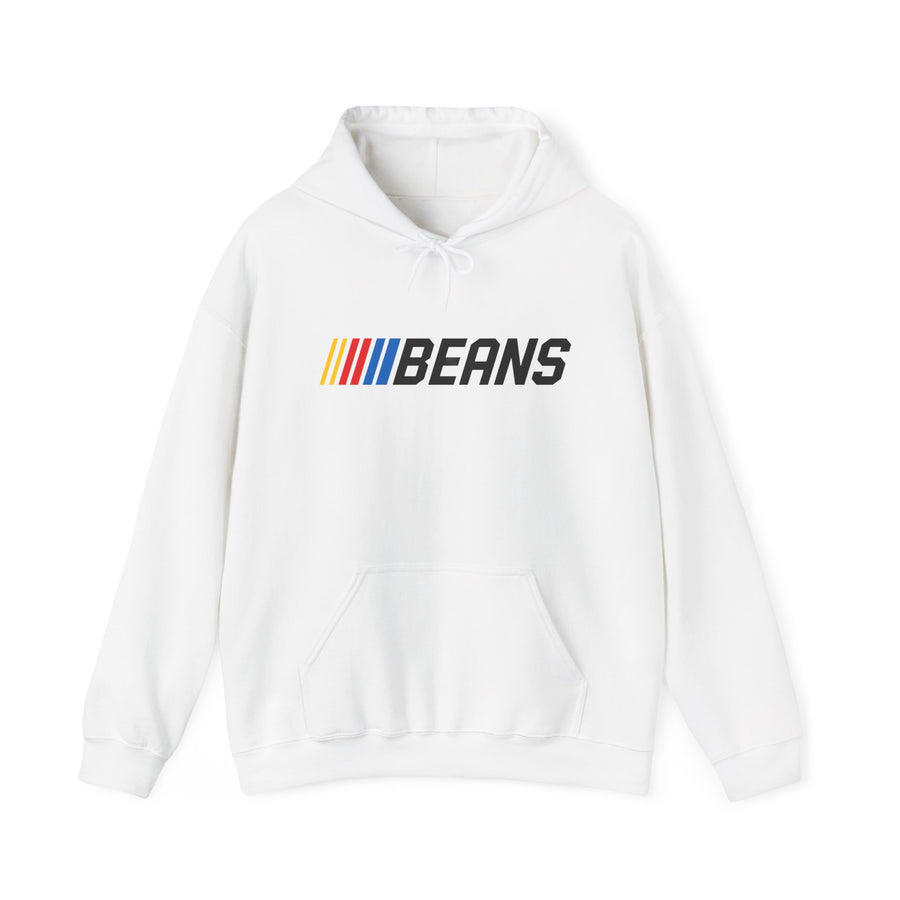 Racing Stripes "BEANS" Hoodie – Retro Motorsport Logo Pullover